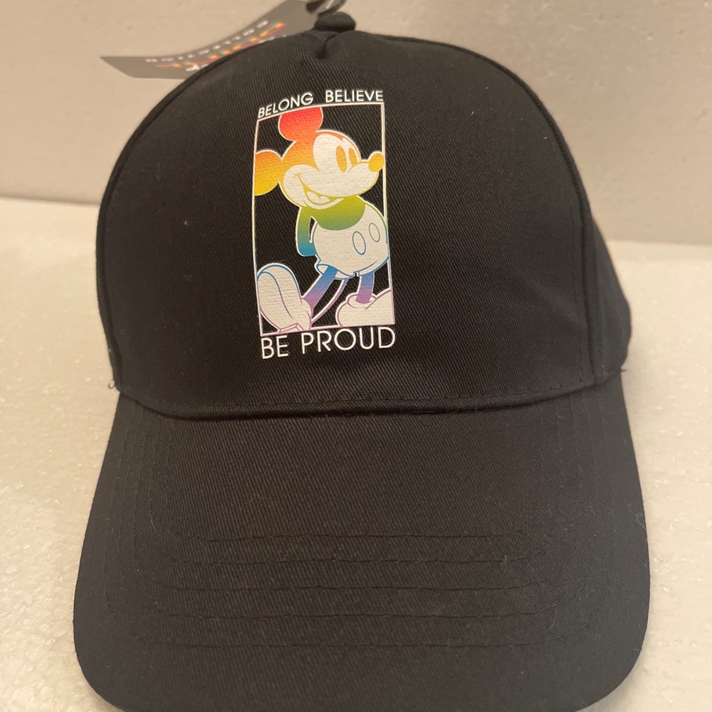 Disney Pride Collection Baseball Hat Snapback Cap Belong Believe BeProud Rainbow